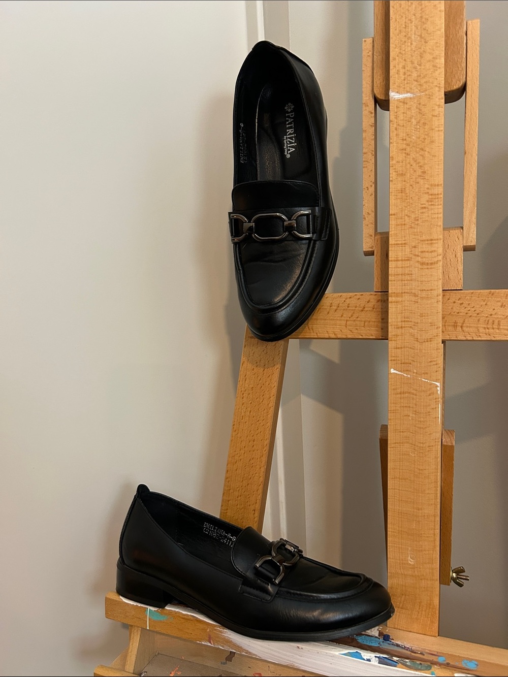 Patrizia Black Slip-On Loafers